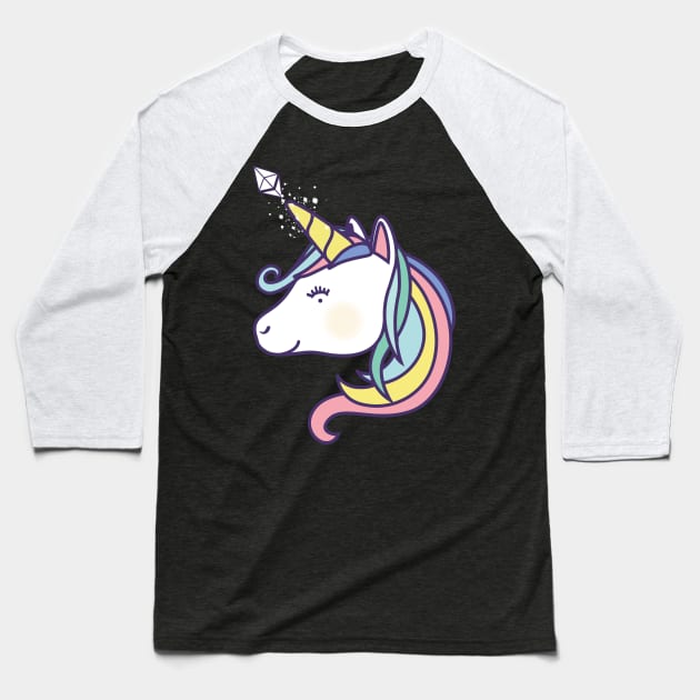 Ethereum unicorn Baseball T-Shirt by mangobanana